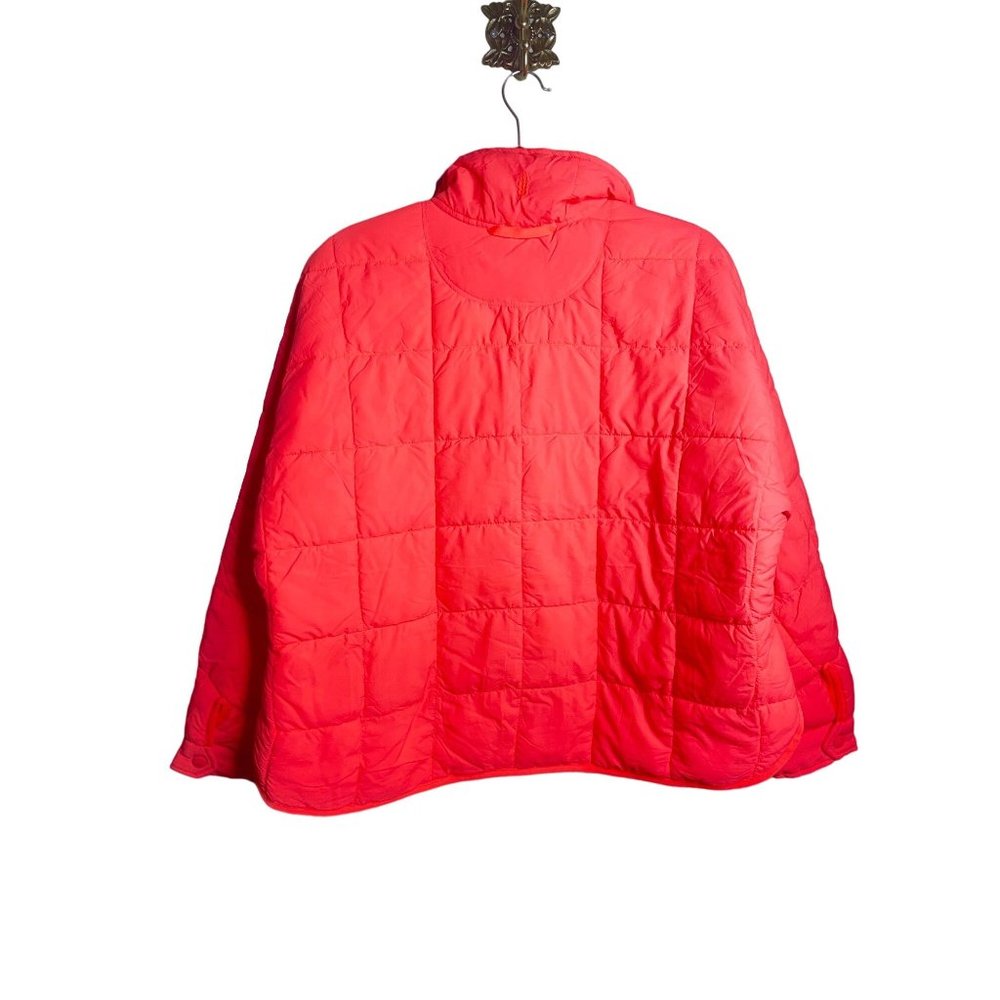 Free People Pippa Packable Puffer Jacket Bomber Size S NEW Neon Orange - Picture 6 of 12